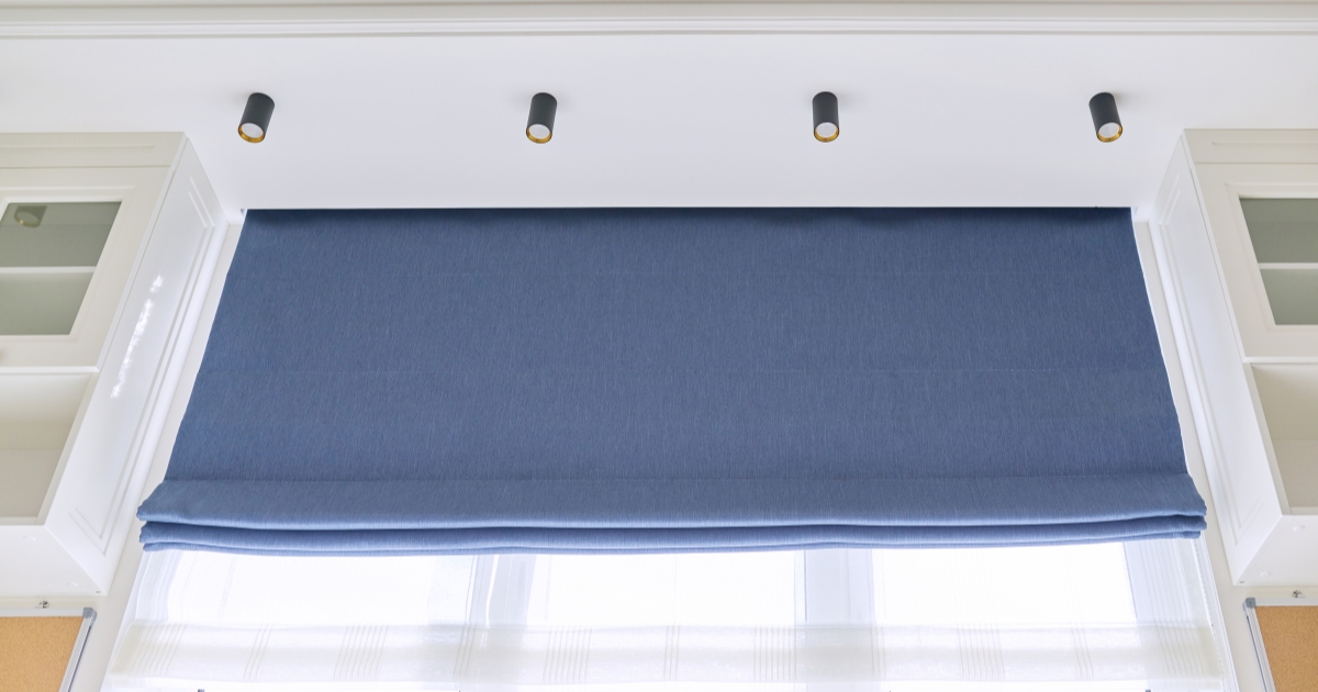 blue roman blinds